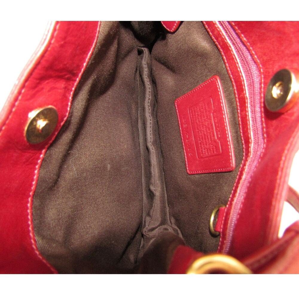 Authentic Coach Y2K Vintage Red Smooth Leather Bag - Picture 7 of 9